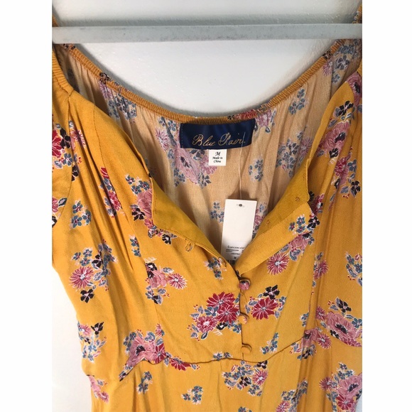 Francesca’s Yellow Floral Button Down Dress - Picture 7 of 7